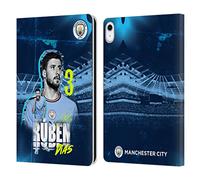 Head Case Designs Officially Licensed Manchester City Man City FC Rúben Dias 2022/23 First Team Leather Wallet Case Compatible With Apple iPad 10.9 2022/2025