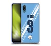 Head Case Designs Officially Licensed Manchester City Man City FC Rúben Dias 2025/26 Players Home Kit 1st Group Gel Case [Military Grade Protection] Compatible With Samsung Galaxy A02/M02 (2021)