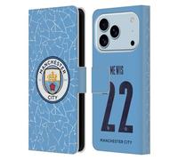 Head Case Designs Officially Licensed Manchester City Man City FC Sam Mewis 2020/21 Women's Home Kit Group 1 Leather Wallet Case Compatible With Apple iPhone 17 Pro