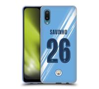 Head Case Designs Officially Licensed Manchester City Man City FC Savinho 2025/26 Players Home Kit 2nd Group Gel Case [Military Grade Protection] Compatible With Samsung Galaxy A02/M02 (2021)