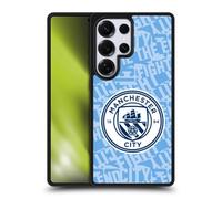 Head Case Designs Officially Licensed Manchester City Man City FC Sky Blue Fight Patterns Gel Armour Case [Military Grade Protection] Compatible With Samsung Galaxy S25 Ultra