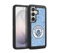 Head Case Designs Officially Licensed Manchester City Man City FC Sky Blue Fight Patterns Ultra-Armoured Shockproof Case [Military Grade Protection] Compatible With Samsung Galaxy S26