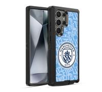 Head Case Designs Officially Licensed Manchester City Man City FC Sky Blue Fight Patterns Ultra-Armoured Shockproof Case [Military Grade Protection] Compatible With Samsung Galaxy S24 Ultra 5G