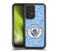 Head Case Designs Officially Licensed Manchester City Man City FC Sky Blue Fight Patterns Ultra-Armoured Shockproof Case [Military Grade Protection] Compatible With Galaxy A33 5G (2022)
