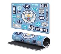 Head Case Designs Officially Licensed Manchester City Man City FC Sticker Collage Crest Logo 9.84 x 11.81 x 0.12 inches (250 x 300 mm) - S Gaming Office Desk PC Keyboard Mouse Mat Pad