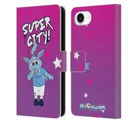 Head Case Designs Officially Licensed Manchester City Man City FC Super City 2 Moonchester & Moonbeam Leather Wallet Case Compatible With Apple iPhone 16e