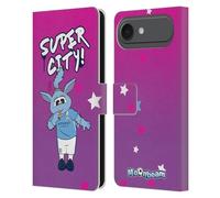 Head Case Designs Officially Licensed Manchester City Man City FC Super City 2 Moonchester & Moonbeam Leather Wallet Case Compatible With Apple iPhone 17 Air