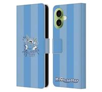 Head Case Designs Officially Licensed Manchester City Man City FC Super City Moonchester & Moonbeam Leather Wallet Case Compatible With Apple iPhone 17