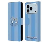 Head Case Designs Officially Licensed Manchester City Man City FC Super City Moonchester & Moonbeam Leather Wallet Case Compatible With Apple iPhone 17 Pro