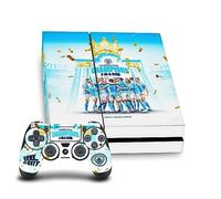 Head Case Designs Officially Licensed Manchester City Man City FC Team Poster 2023 Champions Vinyl Gaming Skin Decal Compatible With Sony PlayStation 4 PS4 Console and DualShock 4 Controller Bundle