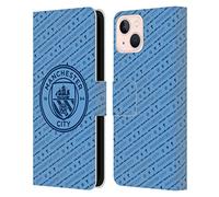 Head Case Designs Officially Licensed Manchester City Man City FC The Best Team Patterns Leather Wallet Case Compatible With Apple iPhone 13