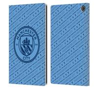 Head Case Designs Officially Licensed Manchester City Man City FC The Best Team Patterns Leather Wallet Case Compatible With Amazon Fire Max 11 2023