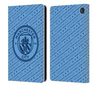 Head Case Designs Officially Licensed Manchester City Man City FC The Best Team Patterns Leather Wallet Case Compatible With Amazon Fire 7 2022