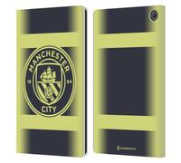 Head Case Designs Officially Licensed Manchester City Man City FC Third 2022/23 Badge Kit Leather Wallet Case Compatible With Amazon Fire Max 11 2023
