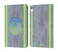 Head Case Designs Officially Licensed Manchester City Man City FC Third 2025/26 Badge Kit Leather Wallet Case Compatible With Apple iPad 10.9 2022/2025