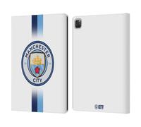 Head Case Designs Officially Licensed Manchester City Man City FC Third 2026/27 Badge Kit Leather Wallet Case Compatible With Apple iPad Pro 12.9 2020/2021/2022