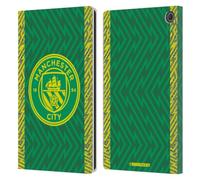Head Case Designs Officially Licensed Manchester City Man City FC Third Goalkeeper 2023/24 Badge Kit Leather Wallet Case Compatible With Amazon Fire Max 11 2023