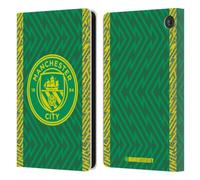 Head Case Designs Officially Licensed Manchester City Man City FC Third Goalkeeper 2023/24 Badge Kit Leather Wallet Case Compatible With Amazon Fire 7 2022