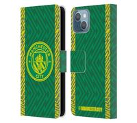 Head Case Designs Officially Licensed Manchester City Man City FC Third Goalkeeper 2023/24 Badge Kit Leather Wallet Case Compatible With Apple iPhone 13