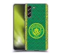 Head Case Designs Officially Licensed Manchester City Man City FC Third Goalkeeper 2023/24 Badge Kit Gel Case [Military Grade] Compatible with Samsung Galaxy S21 FE 5G and Compatible with MagSafe