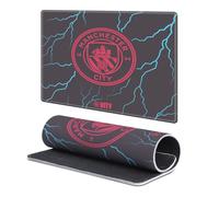 Head Case Designs Officially Licensed Manchester City Man City FC Thunderbolt Crest Logo 9.84 x 11.81 x 0.12 inches (250 x 300 mm) - S Gaming Office Desk PC Keyboard Mouse Mat Pad