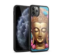 Head Case Designs Officially Licensed Mark Ashkenazi Gold Face Buddha Gel Armour Case [Military Grade Protection] Compatible With Apple iPhone 11 Pro Max