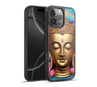 Head Case Designs Officially Licensed Mark Ashkenazi Gold Face Buddha Gel Armour Case [Military Grade Protection] Compatible With Apple iPhone 16 Pro Max