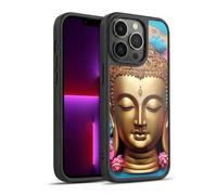 Head Case Designs Officially Licensed Mark Ashkenazi Gold Face Buddha Gel Armour Case [Military Grade Protection] Compatible With Apple iPhone 13 Pro