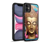 Head Case Designs Officially Licensed Mark Ashkenazi Gold Face Buddha Gel Armour Case [Military Grade Protection] Compatible With Apple iPhone 11