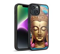 Head Case Designs Officially Licensed Mark Ashkenazi Gold Face Buddha Gel Armour Case [Military Grade Protection] Compatible With Apple iPhone 14