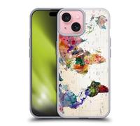 Head Case Designs Officially Licensed Mark Ashkenazi Map Of The World Pop Culture Gel Case [Military Grade Protection] Compatible with Apple iPhone 15 and Compatible with MagSafe