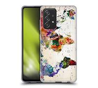 Head Case Designs Officially Licensed Mark Ashkenazi Map Of The World Pop Culture Gel Case [Military Grade Protection] Compatible With Galaxy A52 / A52s / 5G (2021)