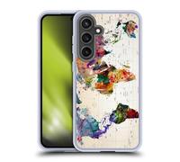 Head Case Designs Officially Licensed Mark Ashkenazi Map Of The World Pop Culture Gel Case [Military Grade Protection] Compatible with Samsung Galaxy S24 FE and Compatible with MagSafe