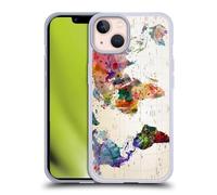 Head Case Designs Officially Licensed Mark Ashkenazi Map Of The World Pop Culture Gel Case [Military Grade Protection] Compatible with Apple iPhone 13 and Compatible with MagSafe