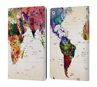 Head Case Designs Officially Licensed Mark Ashkenazi Map Of The World Pop Culture Leather Wallet Case Compatible With Apple iPad 10.2 2019/2020/2021