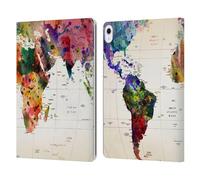 Head Case Designs Officially Licensed Mark Ashkenazi Map Of The World Pop Culture Leather Wallet Case Compatible With Apple iPad Air 13 2024/2025