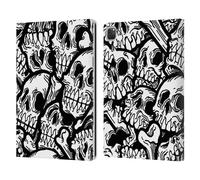Head Case Designs Officially Licensed Matt Bailey All Over Skull Leather Wallet Case Compatible With Apple iPad Pro 12.9 2020/2021/2022