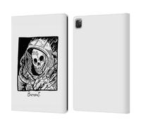 Head Case Designs Officially Licensed Matt Bailey Burnout Skull Leather Wallet Case Compatible With Apple iPad Pro 12.9 2020/2021/2022