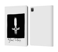 Head Case Designs Officially Licensed Matt Bailey My Soul To Keep Skull Leather Wallet Case Compatible With Apple iPad Pro 12.9 2020/2021/2022