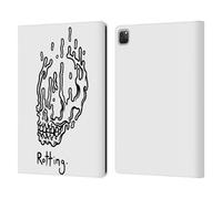 Head Case Designs Officially Licensed Matt Bailey Rotting Skull Leather Wallet Case Compatible With Apple iPad Pro 12.9 2020/2021/2022