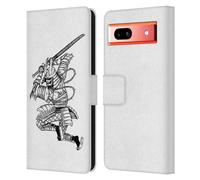 Head Case Designs Officially Licensed Matt Bailey Sword Stance Samurai Leather Wallet Case Compatible With Google Pixel 7a