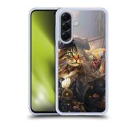 Head Case Designs Officially Licensed Michael David Ward Captain Cat Humor & Botanicals Gel Case [Military Grade Protection] Compatible With Samsung Galaxy A56 5G