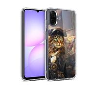 Head Case Designs Officially Licensed Michael David Ward Captain Cat Humor & Botanicals Gel Case [Military Grade Protection] Compatible With Samsung Galaxy A07 4G