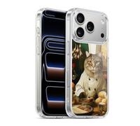Head Case Designs Officially Licensed Michael David Ward Cat Chef Humor & Botanicals Gel Case [Military Grade Protection] Compatible with Apple iPhone 17 Pro and Compatible with MagSafe