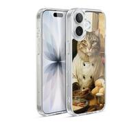 Head Case Designs Officially Licensed Michael David Ward Cat Chef Humor & Botanicals Gel Case [Military Grade Protection] Compatible with Apple iPhone 17 and Compatible with MagSafe