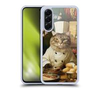Head Case Designs Officially Licensed Michael David Ward Cat Chef Humor & Botanicals Gel Case [Military Grade Protection] Compatible With Samsung Galaxy A56 5G
