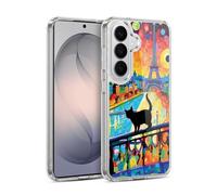 Head Case Designs Officially Licensed Michael David Ward Cat In Midnight Paris Psychedelic Art Gel Case [Military Grade Protection] Compatible with Samsung Galaxy S26 Plus and Compatible with MagSafe
