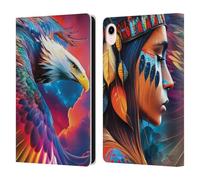 Head Case Designs Officially Licensed Michael David Ward Eagle Psychedelic Art Leather Wallet Case Compatible With Apple iPad mini (2021/2024)