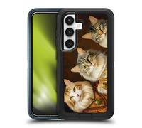 Head Case Designs Officially Licensed Michael David Ward Fancy Cats Animals Ultra-Armoured Shockproof Case [Military Grade Protection] Compatible With Samsung Galaxy S24 5G