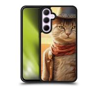 Head Case Designs Officially Licensed Michael David Ward Kitty Cowboy Animals Gel Armour Case [Military Grade Protection] Compatible With Samsung Galaxy A35 5G